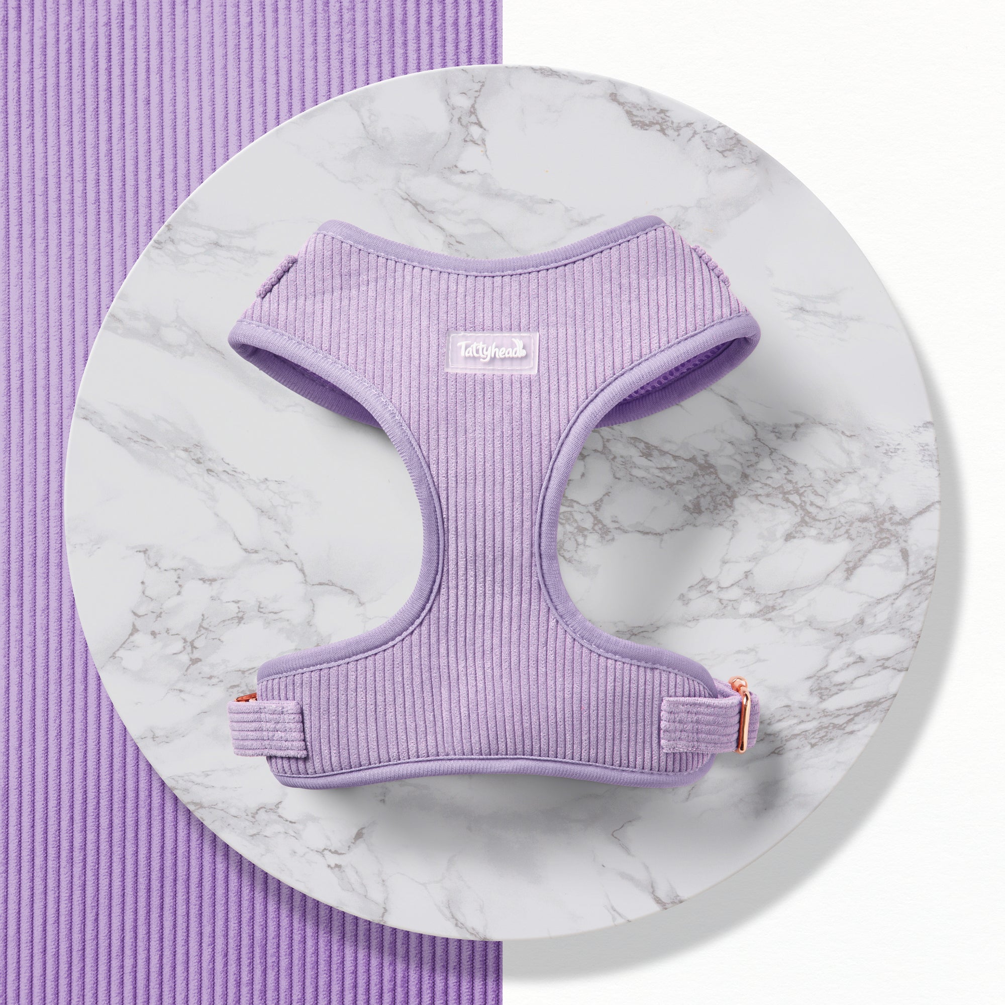 Lavender Lilac Corduroy - Adjustable Dog Harness