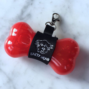 Red Tatty Head Dog Treat Dispenser and Recall Training Aid front view