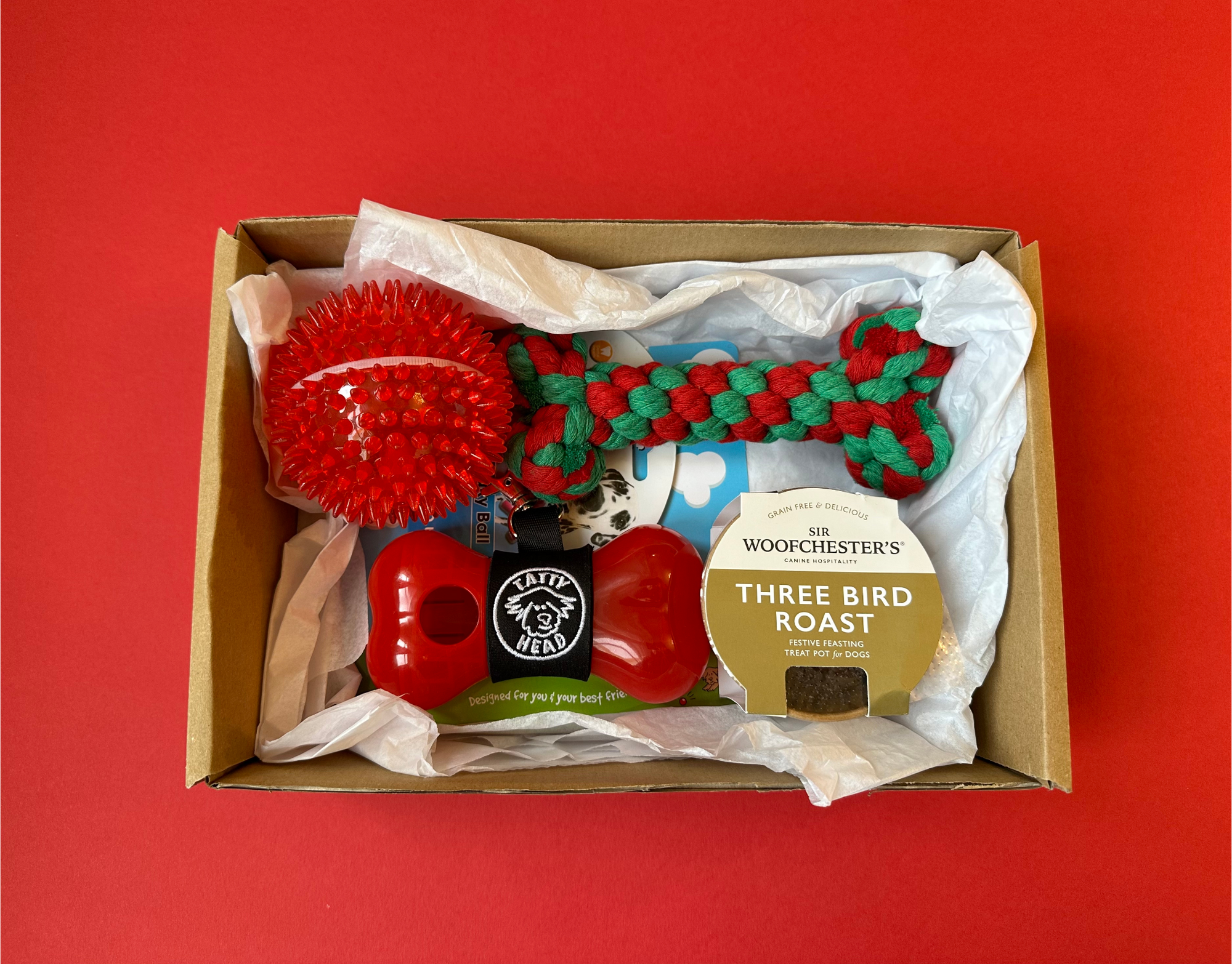 Tatty Head Christmas Gift Box with Bone
