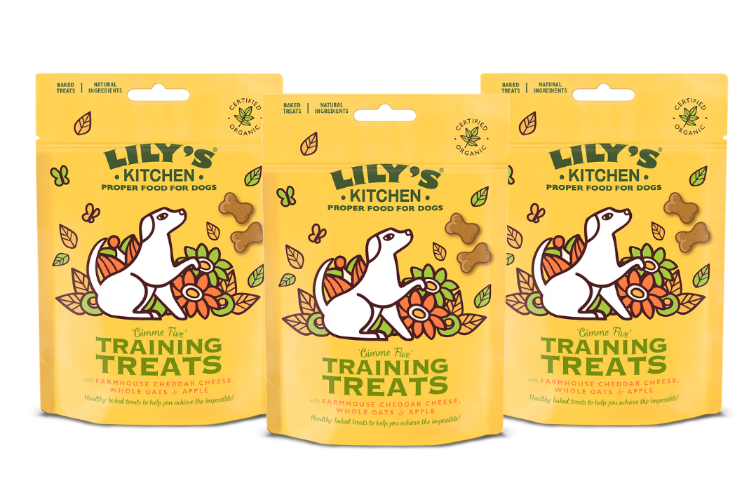 Lilys kitchen cheese and apple dog training treats trio pack